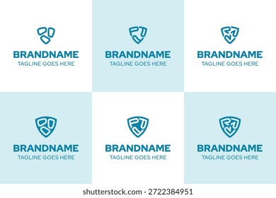 Letras OOO PPP RRR Shield Logo Set, que simboliza la fuerza, la protección y la confianza