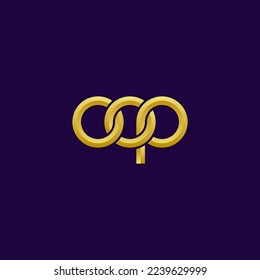 Logotipo de letras OOP Simple Moderno Limpio