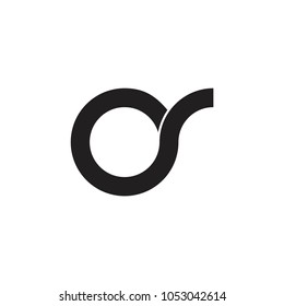 letters os lines art logo vector