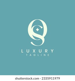 Letters OS luxury logo design vector template