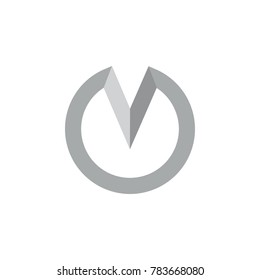 letters ov 3d design logo vector