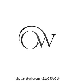 Letters OW Abstract Logo Design