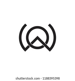 letters ow linked monogram logo vector