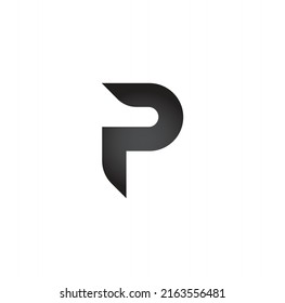 Diseño del logotipo de resumen de letras P