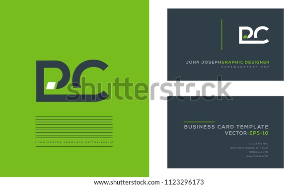 Letters P C Logo Icon Business Stock Image Download Now