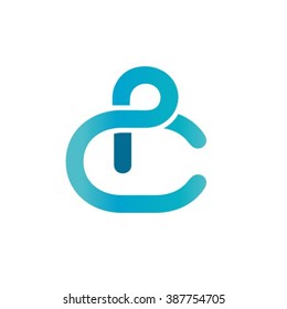 Letters P and C logo template. Creative design concept.