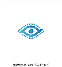 letters p and d with eye shapes, logo vector illustration