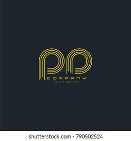 Letters P D joint logo icon. Stroke letter vector element.
