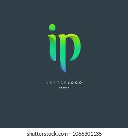 Letters I & P joint logo icon vector element.