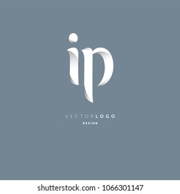 Letters I & P joint logo icon vector element.