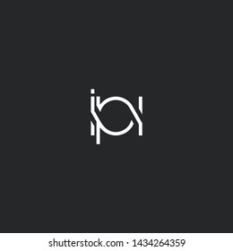 Letters I P I Joint logo icon vector element.