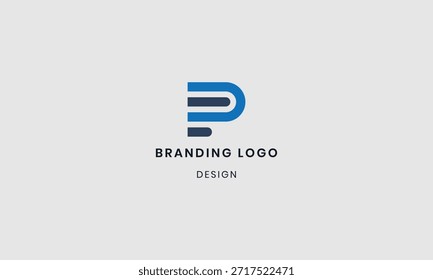 Letras P diseño de logotipo. Diseño creativo y moderno.