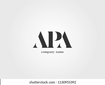 Letters A P A logo icon vector template.