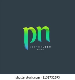 Letters P N logo icon vector template.