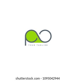 Letters P & O joint logo icon vector template.
