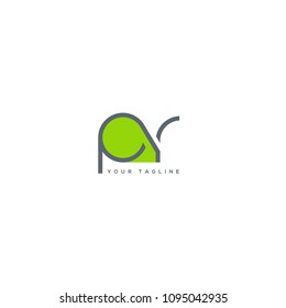 Letters P & R joint logo icon vector template.
