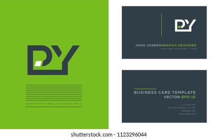 Letters P & Y Logo icon with Business Card Template Vector.