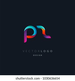 Letters P Z, P & Z logo, multi colour letters icon vector template.

