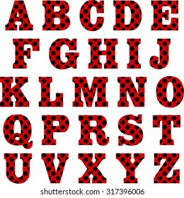 Letters with pattern.
