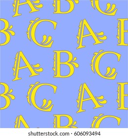 Letters  pattern. Background texture.  Vector illustration.