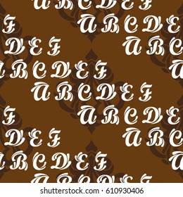 Letters  pattern. Background texture.  Vector illustration.