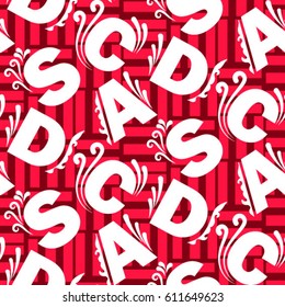 Letters  pattern. Background texture.  Vector illustration.