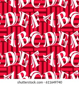 Letters  pattern. Background texture.  Vector illustration.