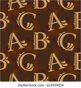 Letters  pattern. Background texture.  Vector illustration.