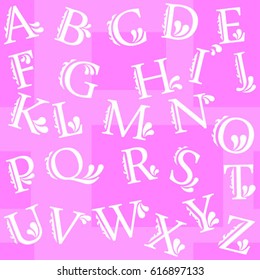 Letters  pattern. Background texture.  Vector illustration.