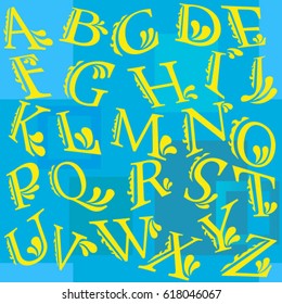 Letters  pattern. Background texture.  Vector illustration.