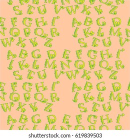 Letters  pattern. Background texture.  Vector illustration.