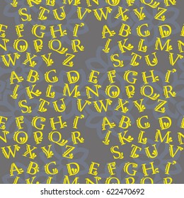 Letters  pattern. Background texture.  Vector illustration.