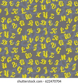 Letters  pattern. Background texture.  Vector illustration.