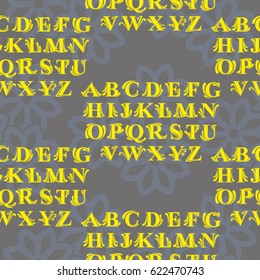 Letters  pattern. Background texture.  Vector illustration.