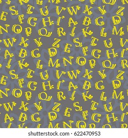 Letters  pattern. Background texture.  Vector illustration.