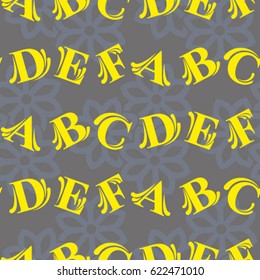 Letters  pattern. Background texture.  Vector illustration.