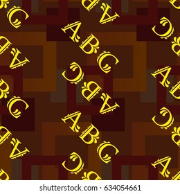 Letters  pattern. Background texture.  Vector illustration.