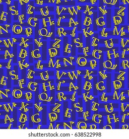 Letters  pattern. Background texture.  Vector illustration.