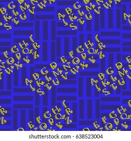 Letters  pattern. Background texture.  Vector illustration.