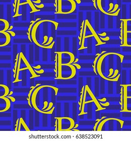Letters  pattern. Background texture.  Vector illustration.