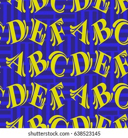 Letters  pattern. Background texture.  Vector illustration.