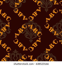 Letters  pattern. Background texture.  Vector illustration.