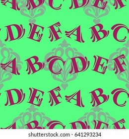 Letters  pattern. Background texture.  Vector illustration.