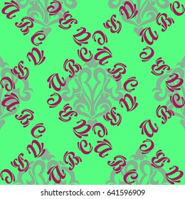 Letters  pattern. Background texture.  Vector illustration.