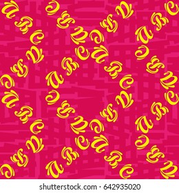 Letters  pattern. Background texture.  Vector illustration.