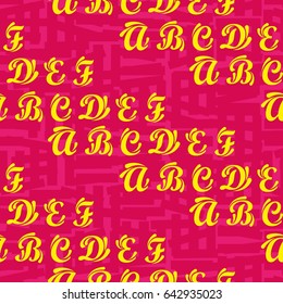 Letters  pattern. Background texture.  Vector illustration.