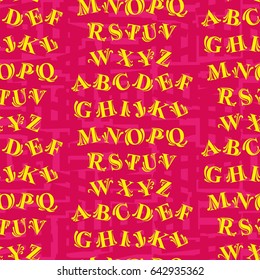 Letters  pattern. Background texture.  Vector illustration.