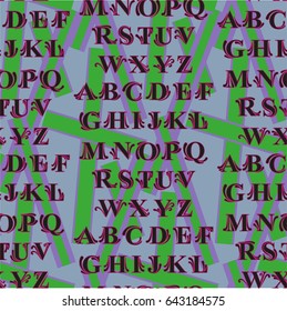Letters  pattern. Background texture.  Vector illustration.