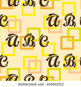 Letters  pattern. Background texture.  Vector illustration.