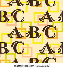 Letters  pattern. Background texture.  Vector illustration.